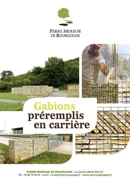 Gabion architectonique prérempli en appareillage de pierre sèche | Gabion architectonique pierre sèche