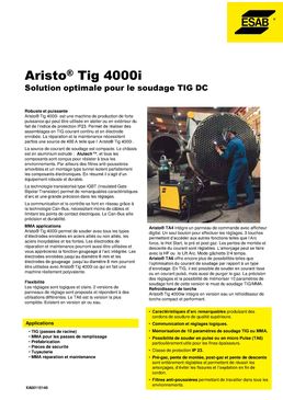 Poste de soudage TIG |  Aristo Tig 4000i