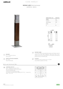 Borne lumineuse LED 10W-252 lm | MOSHI LED