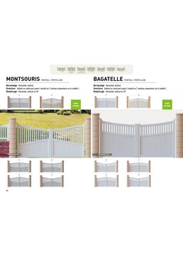 Portails en PVC à barreaux horizontaux ou verticaux | BAGATELLE 