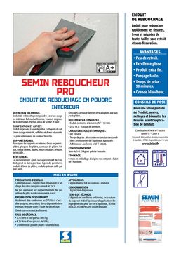 Enduit de rebouchage intérieur en poudre | Reboucheur Pro