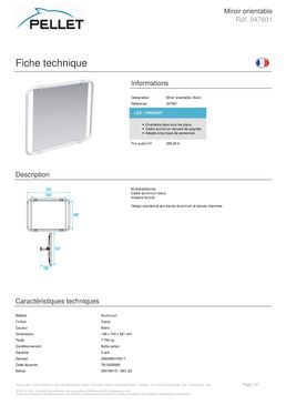 Miroir multidirectionnel à cadre en aluminium | Miroir orientable 047601