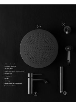 Robinetterie et accessoires de salle de bains aux finitions noires mates | Black Elements