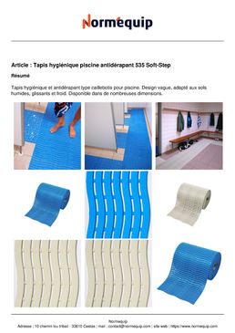 Tapis hygiénique piscine antidérapant 535 Soft-Step