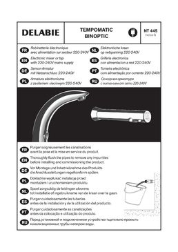 Robinet électronique encastré pour lavabo BLACK BINOPTIC | 379ENCB  