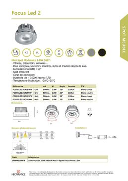 Spot Encastré - 1.8W - 360° | Focus Led 2 