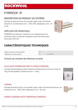 Isolation pour mur de conduit de cheminée | Firerock