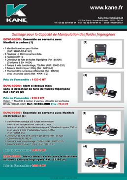 Manifold pour diagnostic des fluides frigorigènes | ECVC