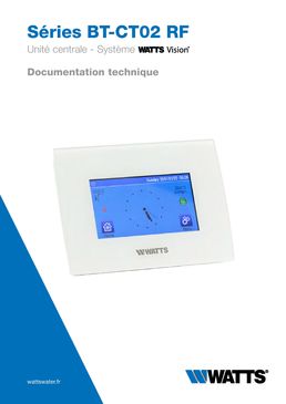 Centrale de progammation chauffage  WATTS Vision | Séries BT-CT02 RF 