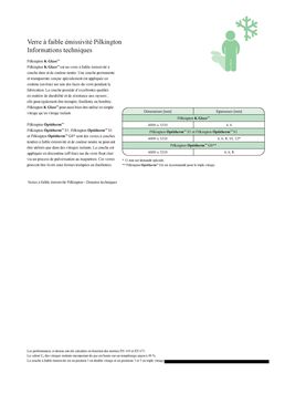 Verre à couches à haute isolation thermique | Pilkington Optitherm/ Pilkington K Glass N