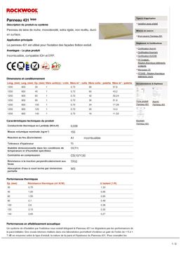 Panneau pour isolation extérieure des façades sous enduit | Panneau 431