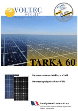 Panneaux monocristallins et polycristallins | Tarka 60 VSPS – VSMS