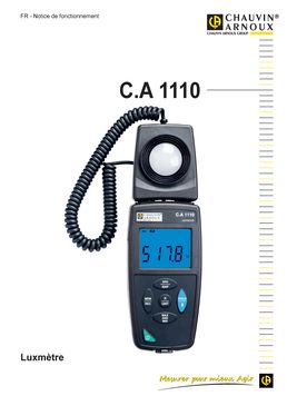 Luxmètre-enregistreur Chauvin Arnoux pour les mesures d'éclairement | CA 1110