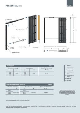 Contre-châssis Scrigno pour double portes coulissantes en verre | Essential Dual