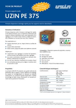 Primaire d'accrochage mono-composant spécial supports absorbants | UZIN PE 375