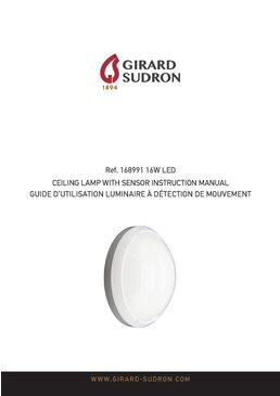 Plafonnier LED Ø 300x90 16 W 4 000 k 1 280 lm 160° blanc avec détecteur de présence | Luna 168991