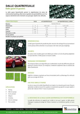 Dalle gazon pour végétalisation des zones de stationnements | Dalle gazon QuatreFeuille