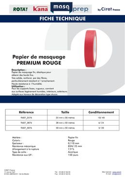 Papier de masquage fin et élastique | MASQUAGE ROUGE