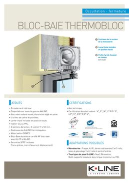 Coffre pour volet roulant à isolation thermique intégrée | Bloc-baie THERMOBLOC