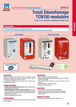 Dispositif de commande treuil à relâchement de câble acier | TCN130 modulaire