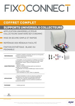 Coffret complet avec supports universels collecteurs | FIXOCONNECT