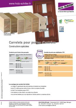 Carrelets pour la réalisation de portes d’entrée | Carrelets de portes d'entrée