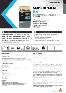 Enduit de ragréage autolissant de sol classé P3 | Superplan RN