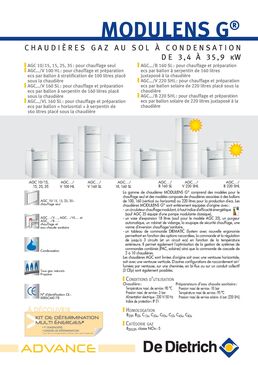 Chaudière gaz à condensation de 3,4 à 35,9 kW de puissance | Modulens G