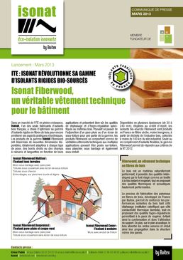 Panneaux rigides isolants en fibres de bois à fortes épaisseurs | Isonat Fiberwood Multisol 110