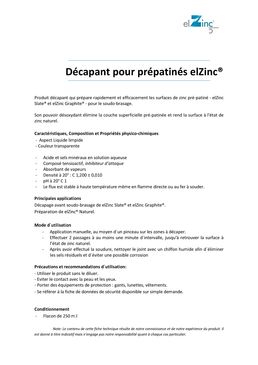 Décapant pour surfaces en zinc pré-patinées avant soudo-brasage | Décapant pour prépatinés elZinc®