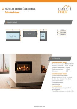 Cheminée électrique modulable | Ashlett de British Fires  