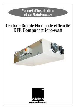 Centrale double-flux pour locaux tertiaires jusqu'à 2 000 m³/h | DFE Compact Micro-Watt