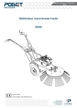 Désherbeur monobrosse compact hydrotacté | DH40 Monobrosse