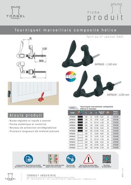 Tourniquet marseillais composite Hélice à rouleau | 94PA