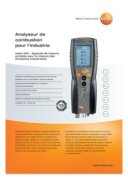 Analyseur de combustion quatre cellules pour réglage de chaudière | Testo 340