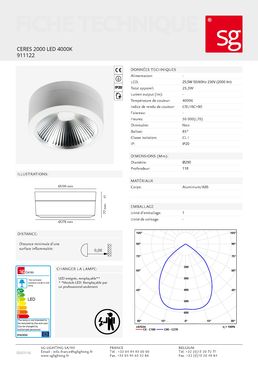 Lampe LED de 28 watts de puissance | CERES 2000 LED