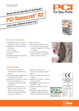 Mortier de réparation et resurfaçage des éléments béton 3 à 100 mm | PCI Nanocret R2