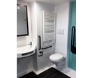 Salle de bain monobloc avec porte battante ou coulissante | ORMANITE | Gamme BAUDET ACCESS&#039;