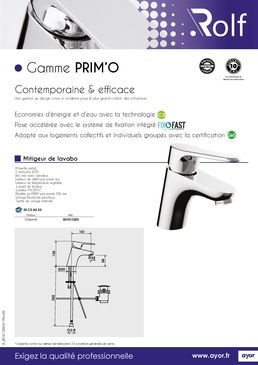 Mitigeur de lavabo Prim'O | ROLF