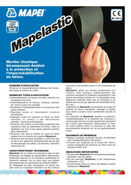 Mortier d'imperméabilisation flexible bicomposant | Mapelastic