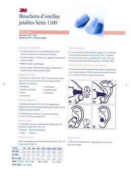 Bouchons d'oreille à rouler en mousse polyuréthane expansée | 1100