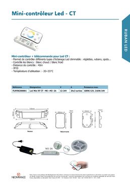 Mini-contrôleur + télécommande pour Led  | CT 