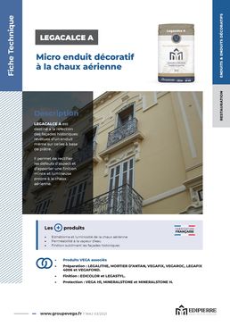 Micro-enduit décoratif à la chaux aérienne | LEGACALCE A