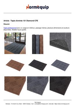 Tapis d'entrée 151 Diamond CTE