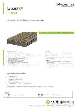 Eléments de revêtement de plafond suspendu | ACOUSTIC linear