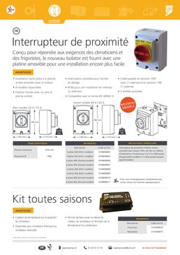 Interrupteurs de proximité | Isolators