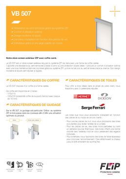 Store screen extérieur avec système de fermeture ZIP | VB 507