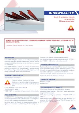 Enduit de protection incendie par projection pour planchers, charpentes et structures métalliques | INNOSPRAY-FFM