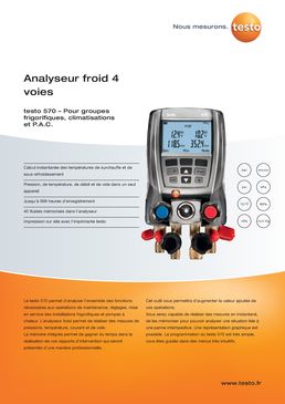 Analyseur froid 4 voies | Testo 570