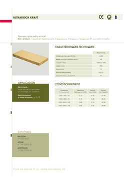 Panneau pour isolation des contre-cloisons sur ossature | Ultrarock kraft